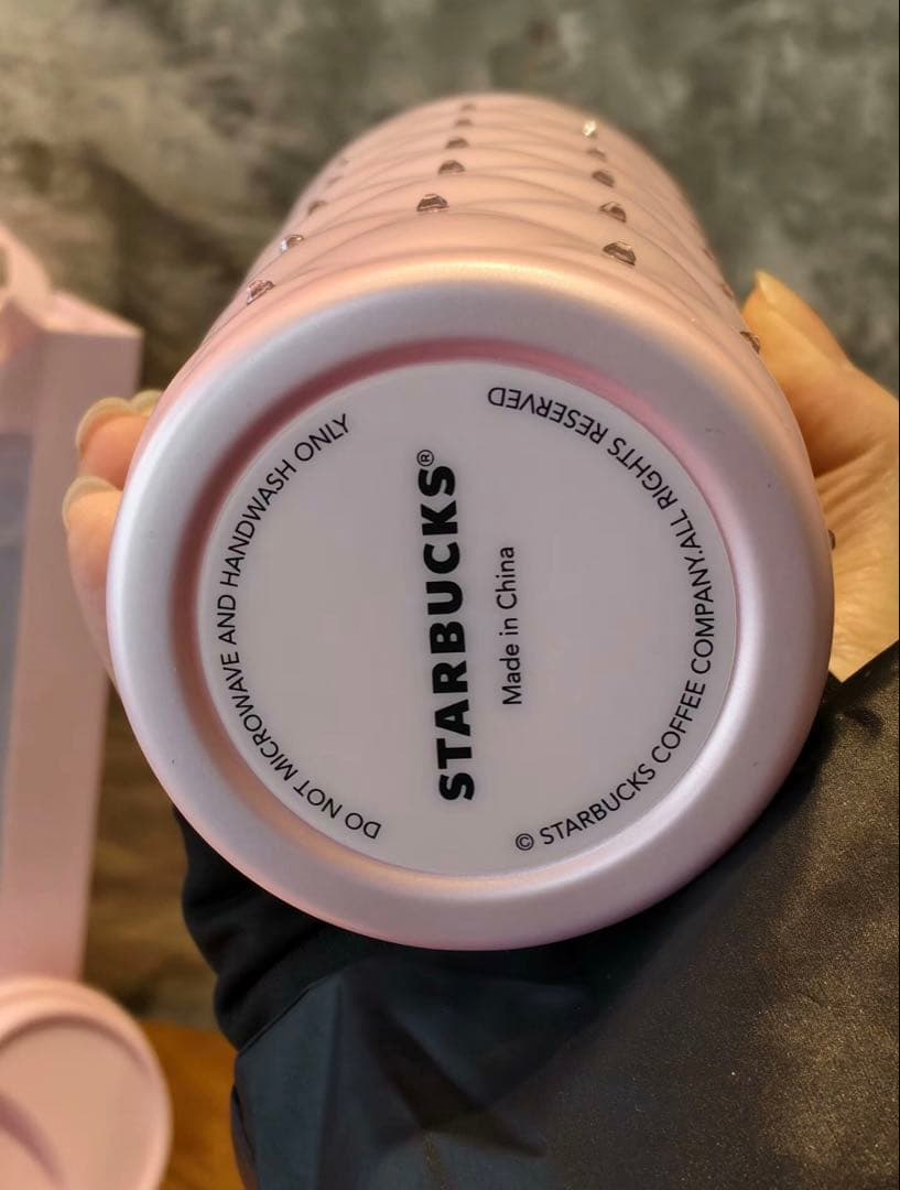 中国スターバックス　ステンレスタンブラー　ラインストーン　バレンタイン　②
