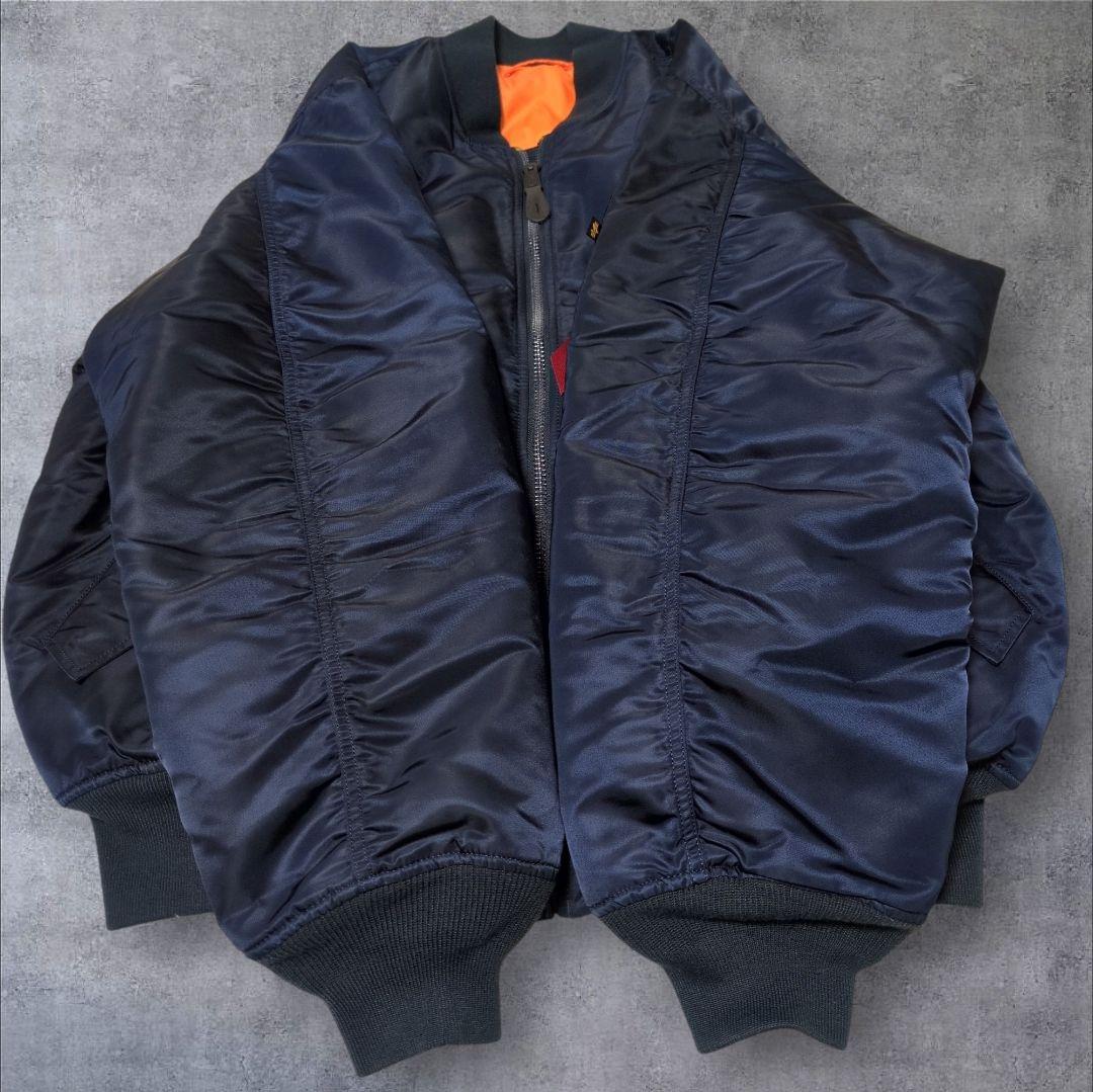 未使用級✨アルファインダストリーズ MA-1 ネイビー 5L 大きいサイズ