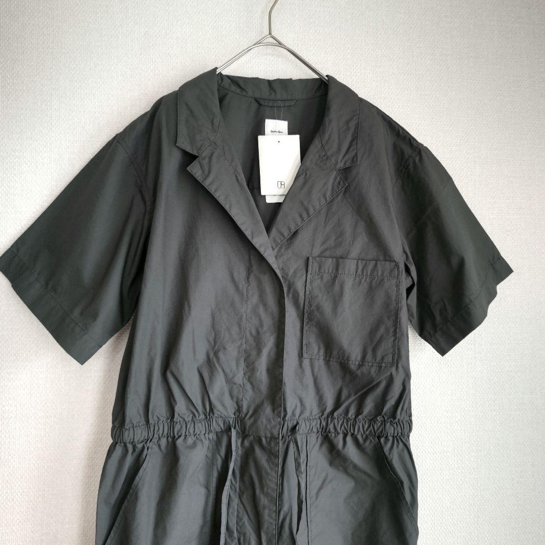 ✨未使用✨Spick＆Span　コットン 半袖ジャンプスーツ　ブラック　38