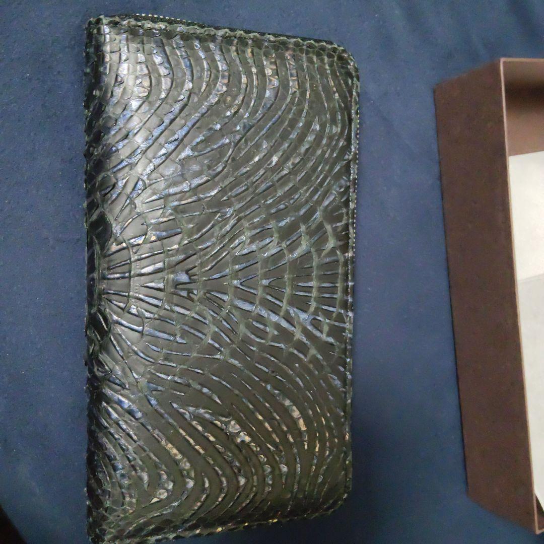 オリジナルパースNakamura パイソンレザー長財布 　中古良品
