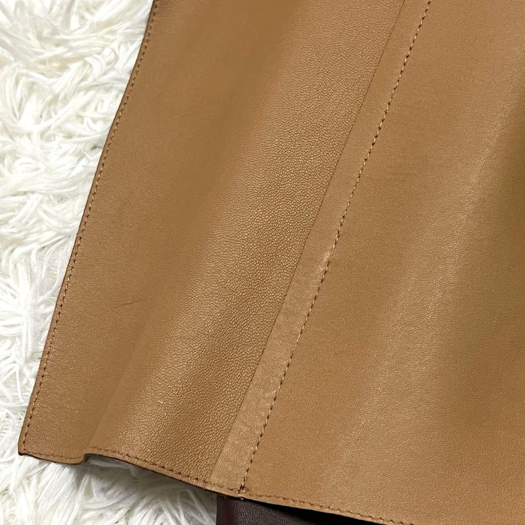 希少 美品✨フェラガモ レザーテーラードジャケット ブラウン イタリア製