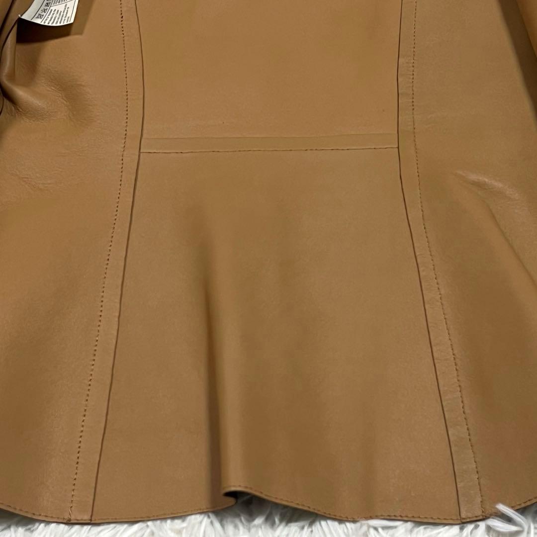 希少 美品✨フェラガモ レザーテーラードジャケット ブラウン イタリア製