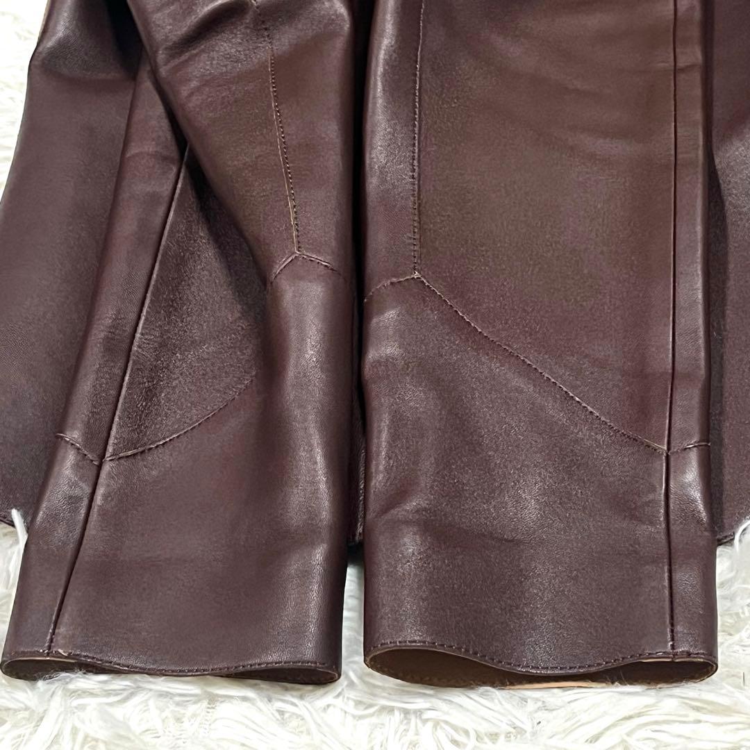 希少 美品✨フェラガモ レザーテーラードジャケット ブラウン イタリア製