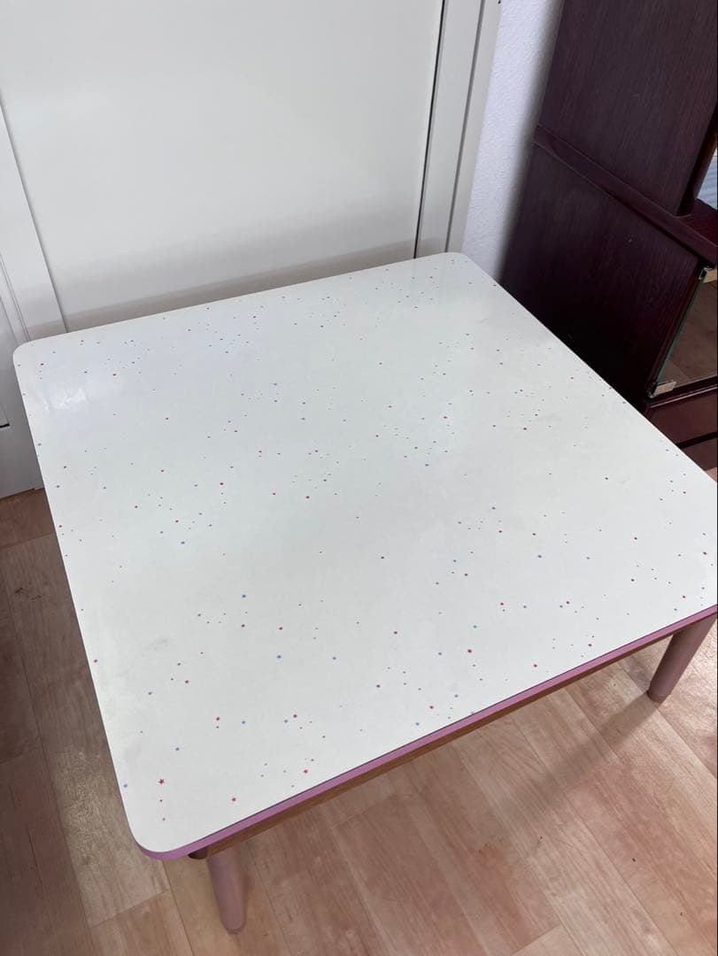 昭和レトロ　National 遠赤外線健康コタツ　星柄　ピンク