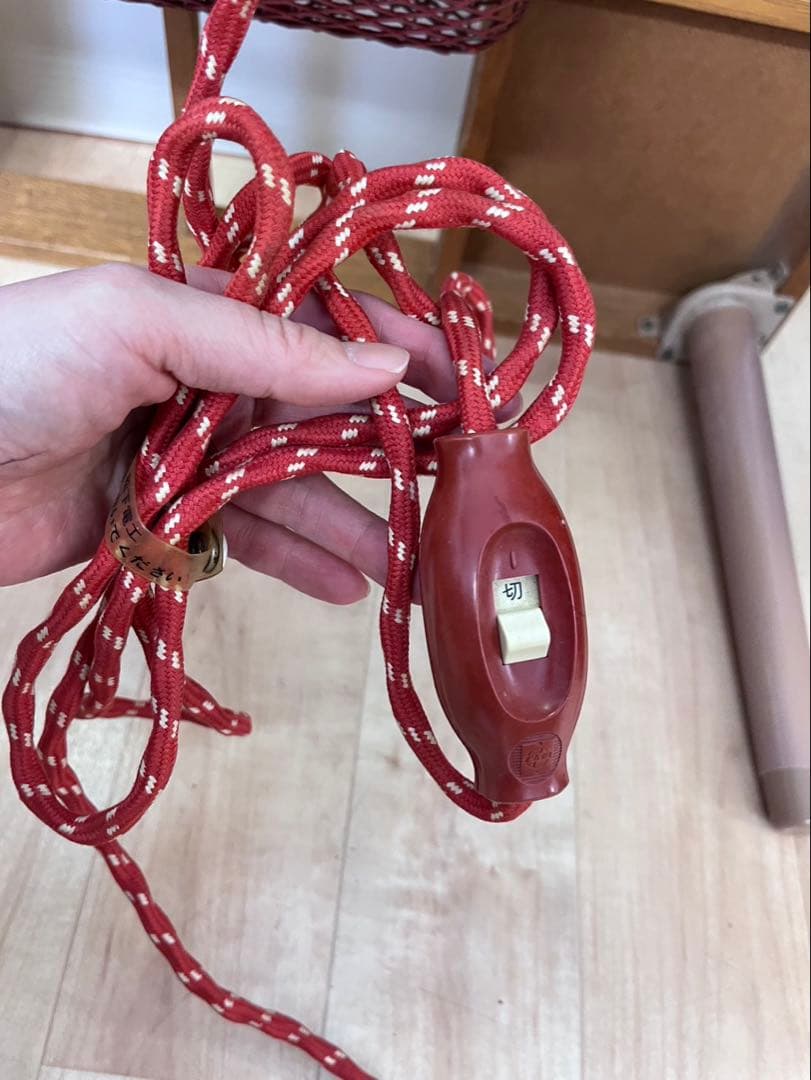 昭和レトロ　National 遠赤外線健康コタツ　星柄　ピンク