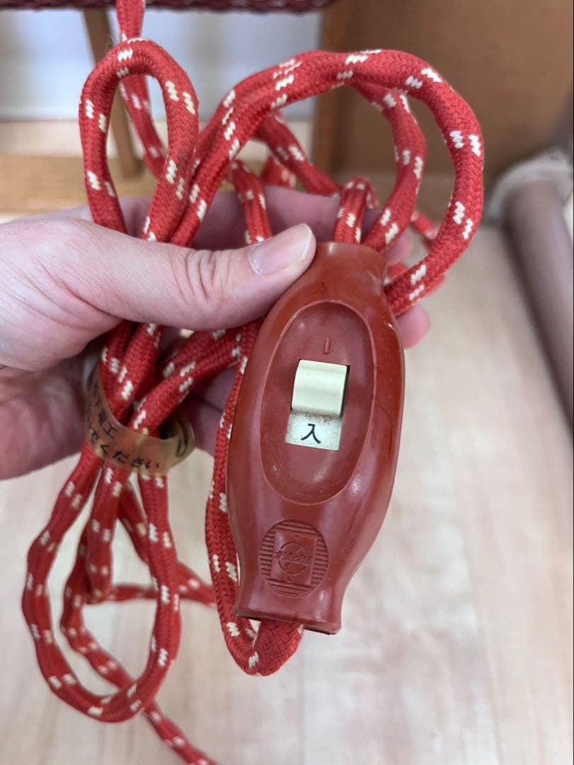 昭和レトロ　National 遠赤外線健康コタツ　星柄　ピンク