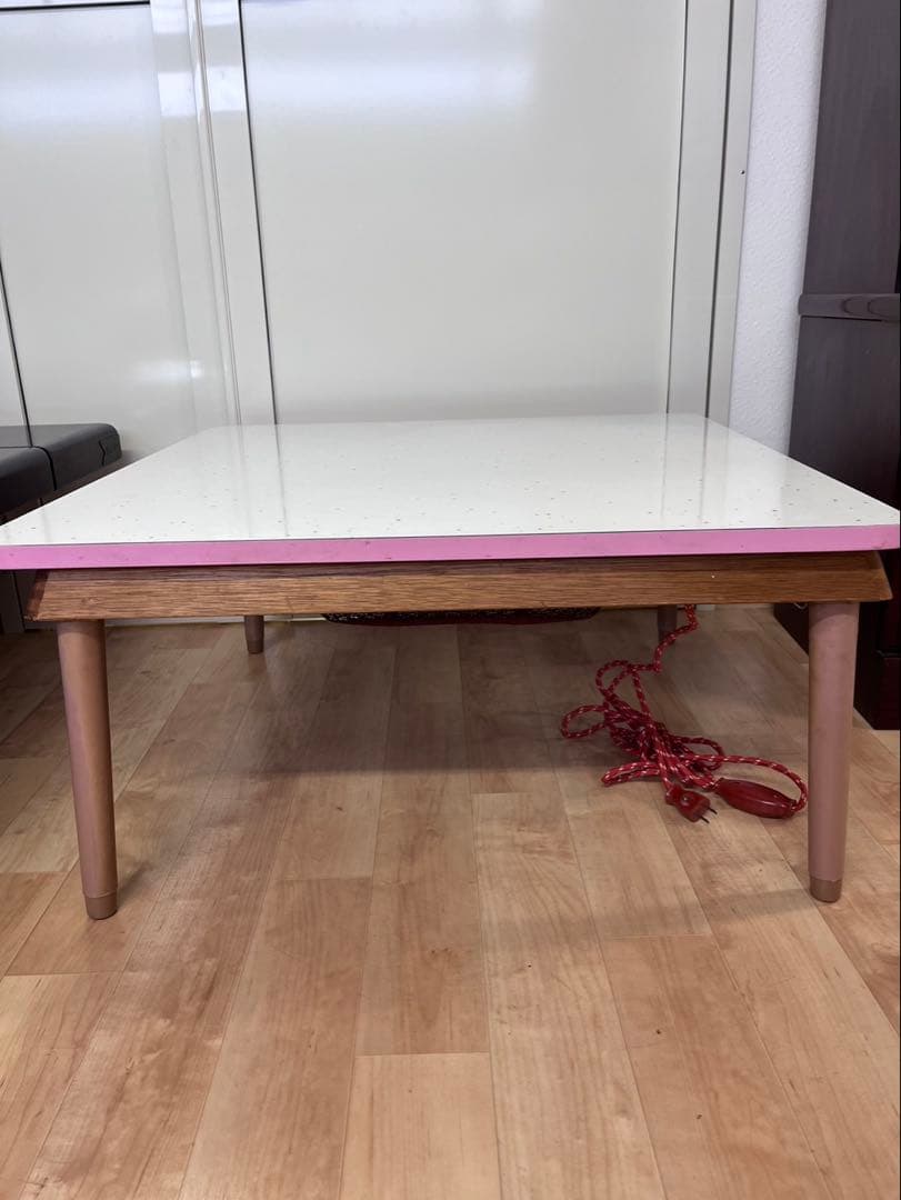 昭和レトロ　National 遠赤外線健康コタツ　星柄　ピンク