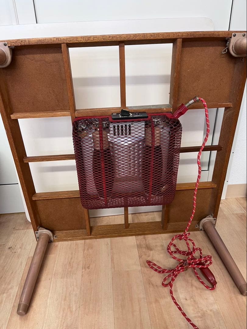 昭和レトロ　National 遠赤外線健康コタツ　星柄　ピンク