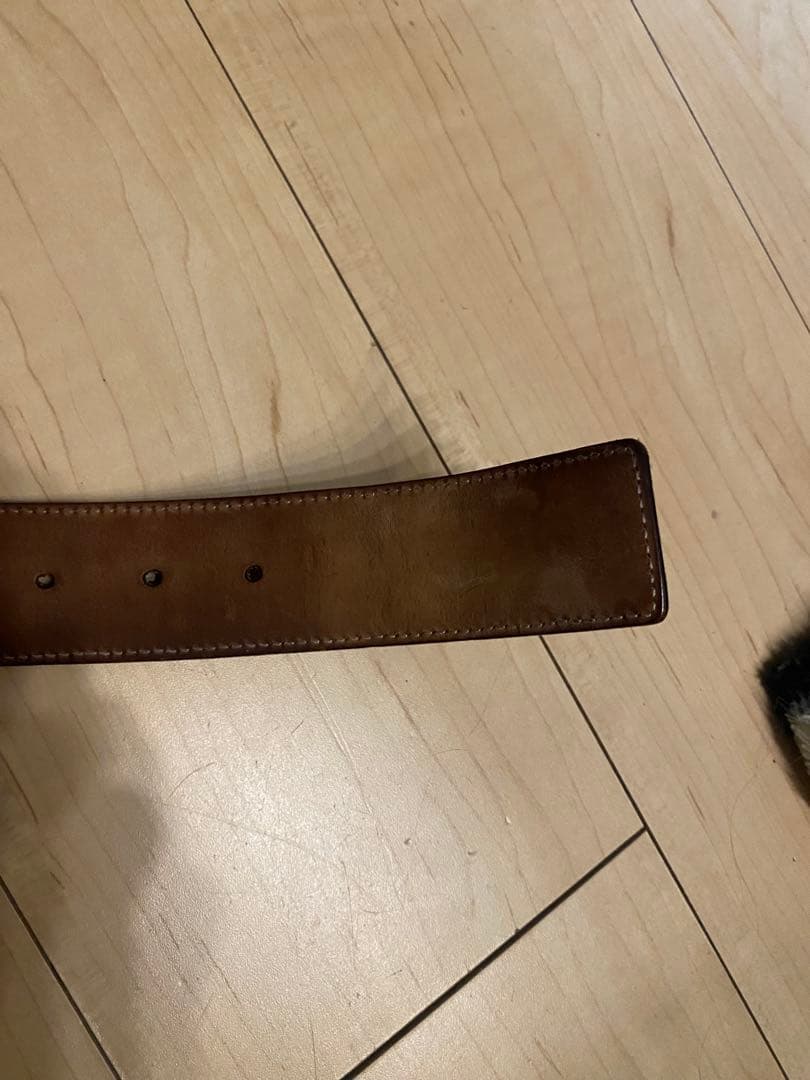 GUCCI GG インプリメ　インターロッキン　ブラック レザーベルト 美品