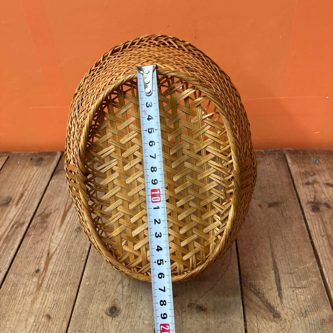 A-3 竹細工 竹かご バスケット 花籠 花器 インテリア 和風インテリア 昭和