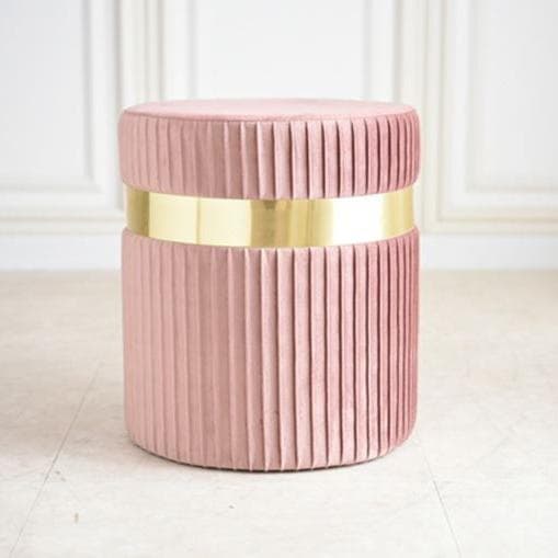 円柱型スツール ピンク大
