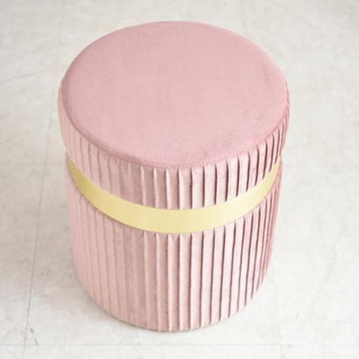 円柱型スツール ピンク大