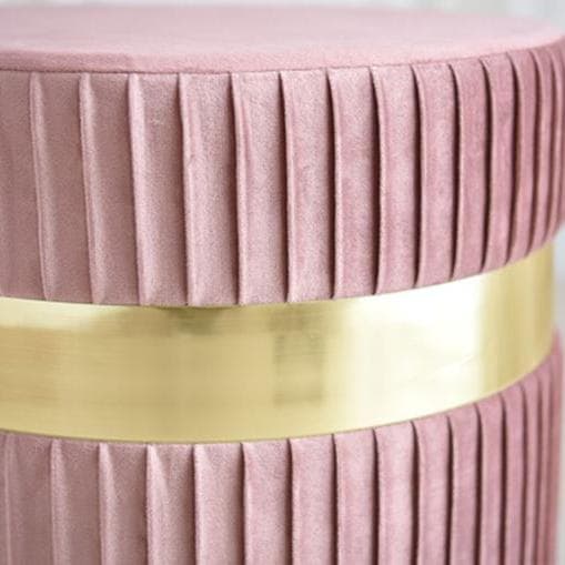 円柱型スツール ピンク大