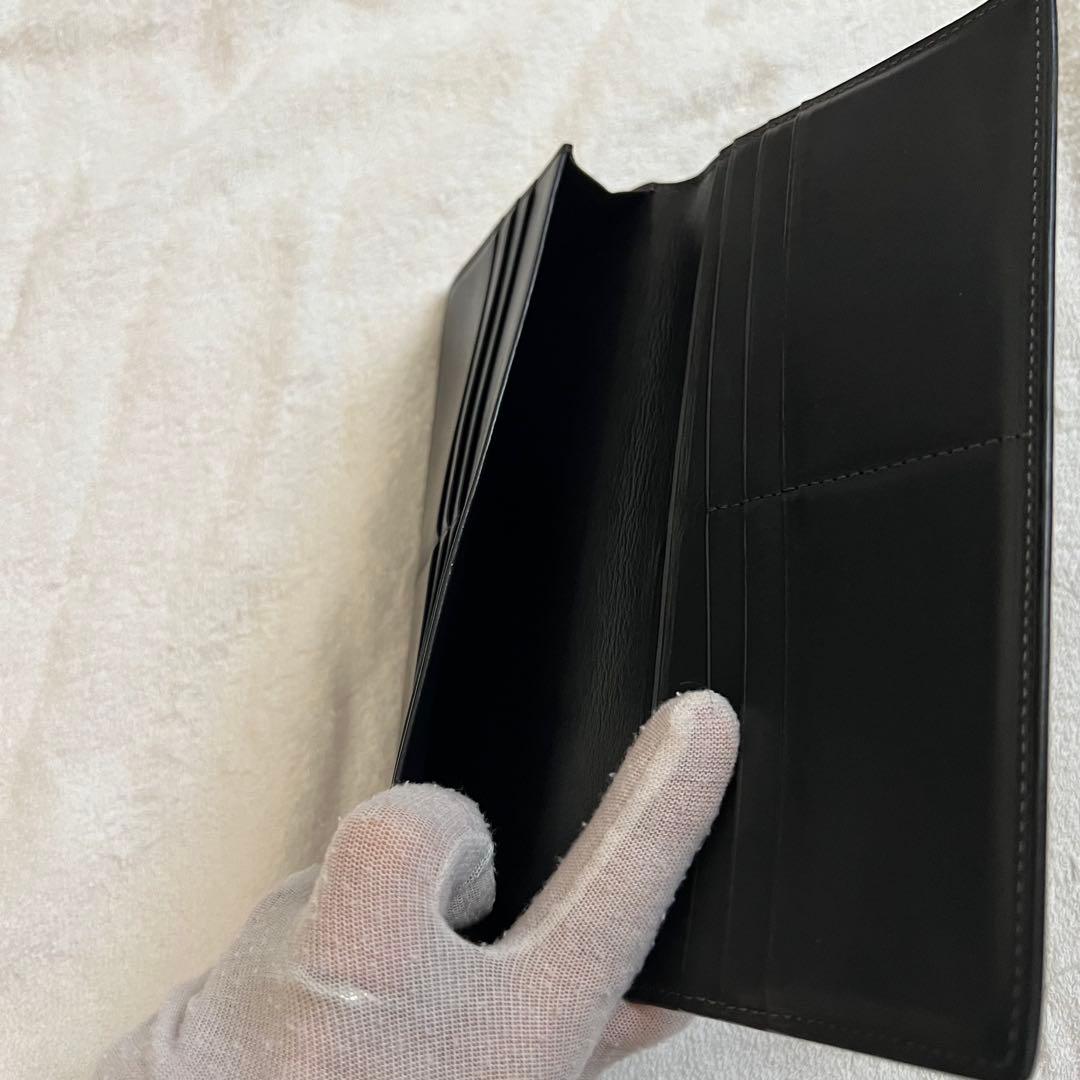 極上レザー SOMES コードバン 長財布 札入れ 黒