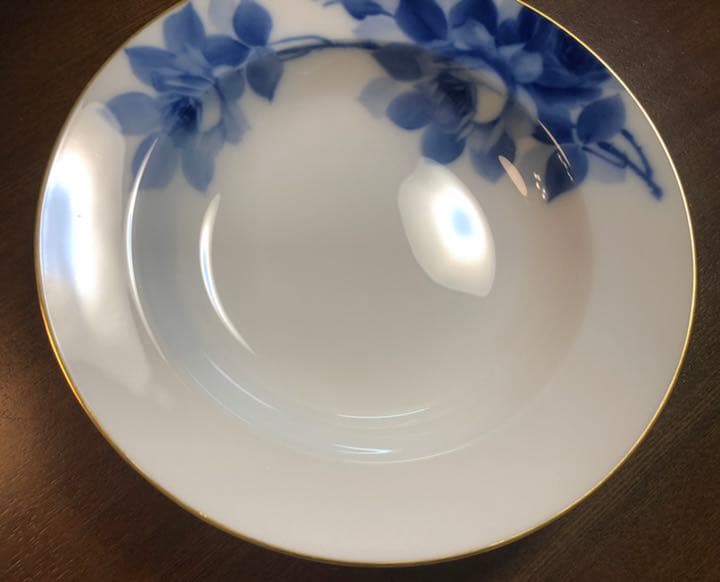大倉陶園　ブルーローズ（8011） 22cm スープ皿 5枚