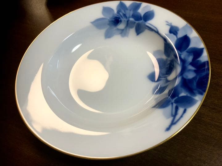 大倉陶園　ブルーローズ（8011） 22cm スープ皿 5枚