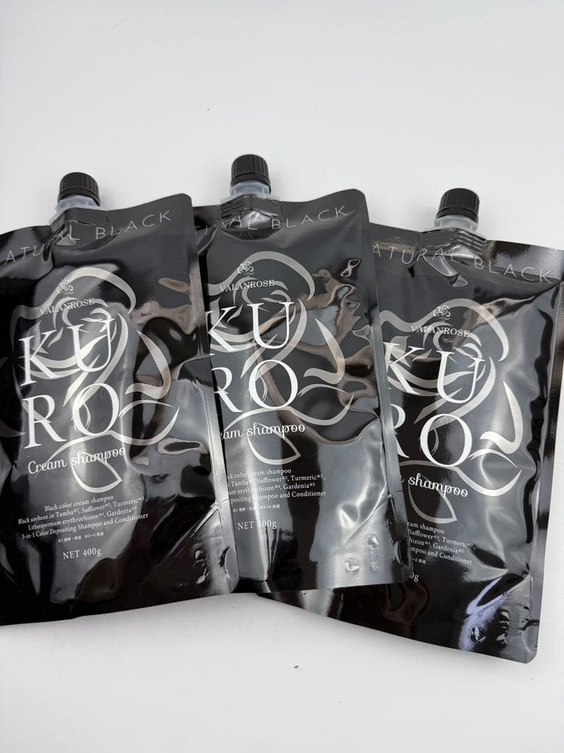 バランローズ kuro ナチュラルブラック 3個セット ヘアカラー シャンプー