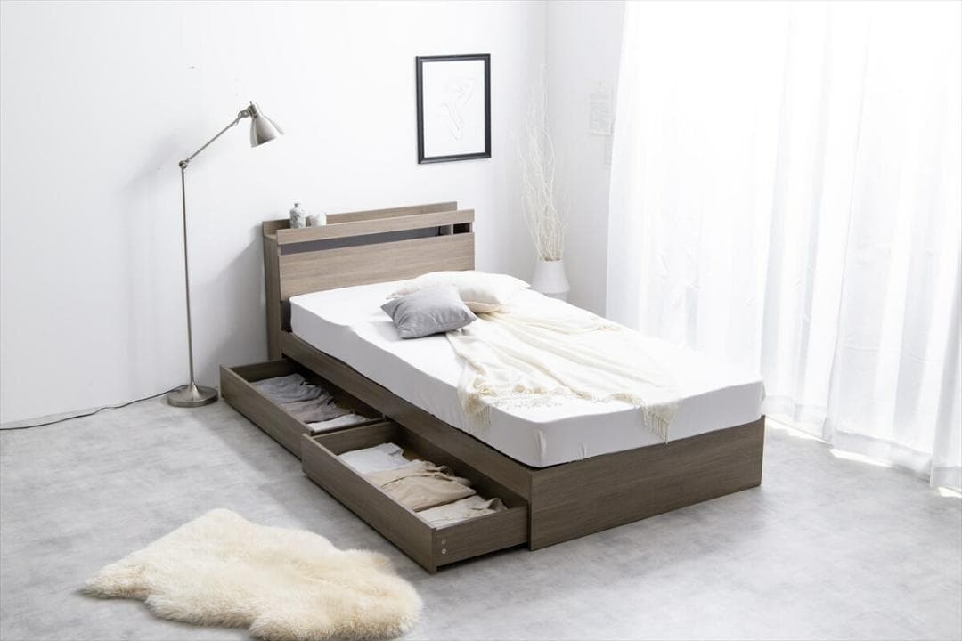 IN BD PT　シングルベット　フレームのみ　ブラウン