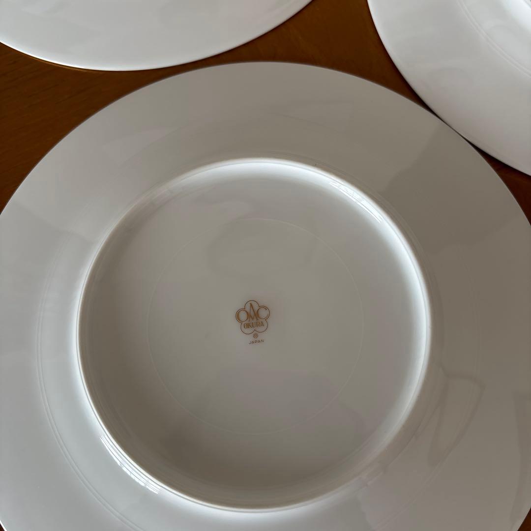 フルール　大倉陶園　片葉金蝕　20cm デザート皿