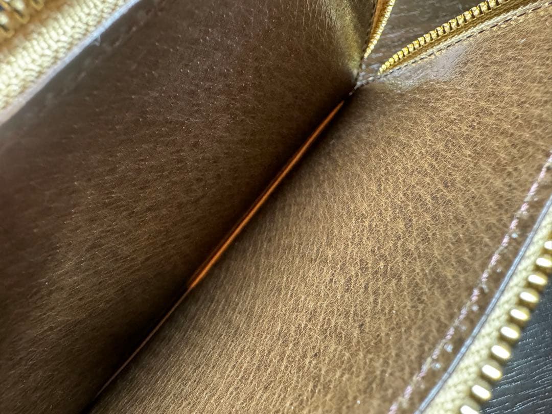 odoruリフィルジッパーポーチ バイブル ブラウンレザー 6穴リフィル