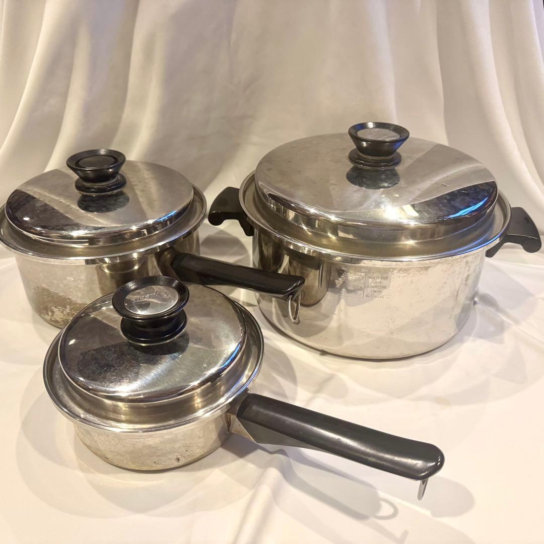 【 Amway 】 アムウェイ クィーンクックウェア 米国製 無水鍋 6点セット