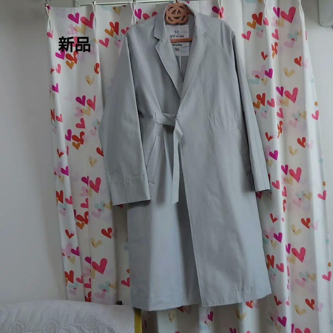 新品ブランベールblancvert新ミントグレ━スプリングコ━ト