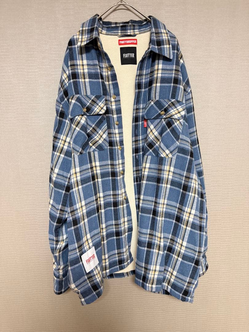 PANTY DROPPER x FLUTTERコラボチェックシャツ　Lサイズ