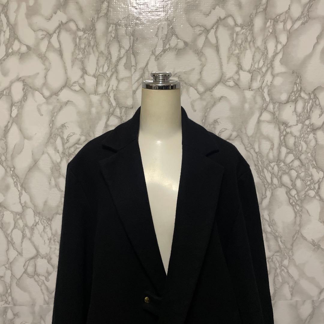 美品　CULLNI デザインチェスターコート　ロングコート　ジップ　日本製