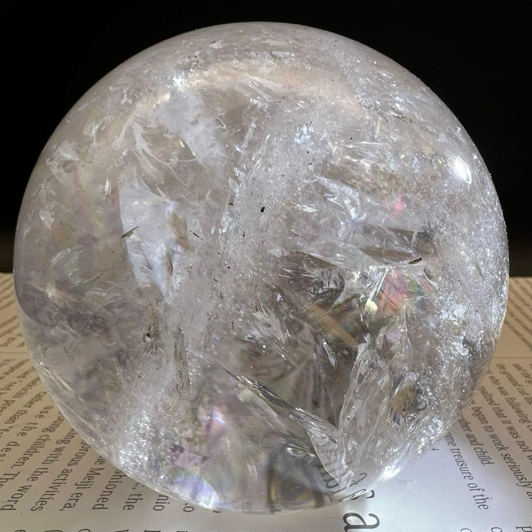 ✳️極品✨美煌なレインボーと透明度‼️ハイクオリティ✨レインボー 水晶 丸玉 天然石