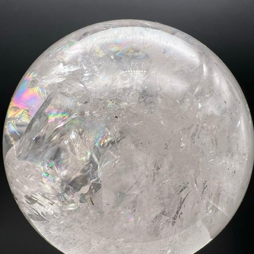✳️極品✨美煌なレインボーと透明度‼️ハイクオリティ✨レインボー 水晶 丸玉 天然石