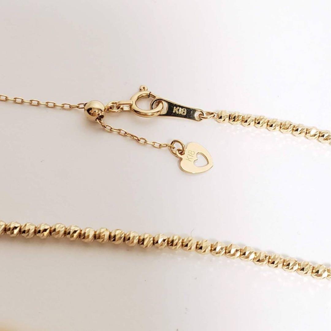 【新春初売り目玉商品】新品未使用♡K18台デザインブレスレット18.1センチ