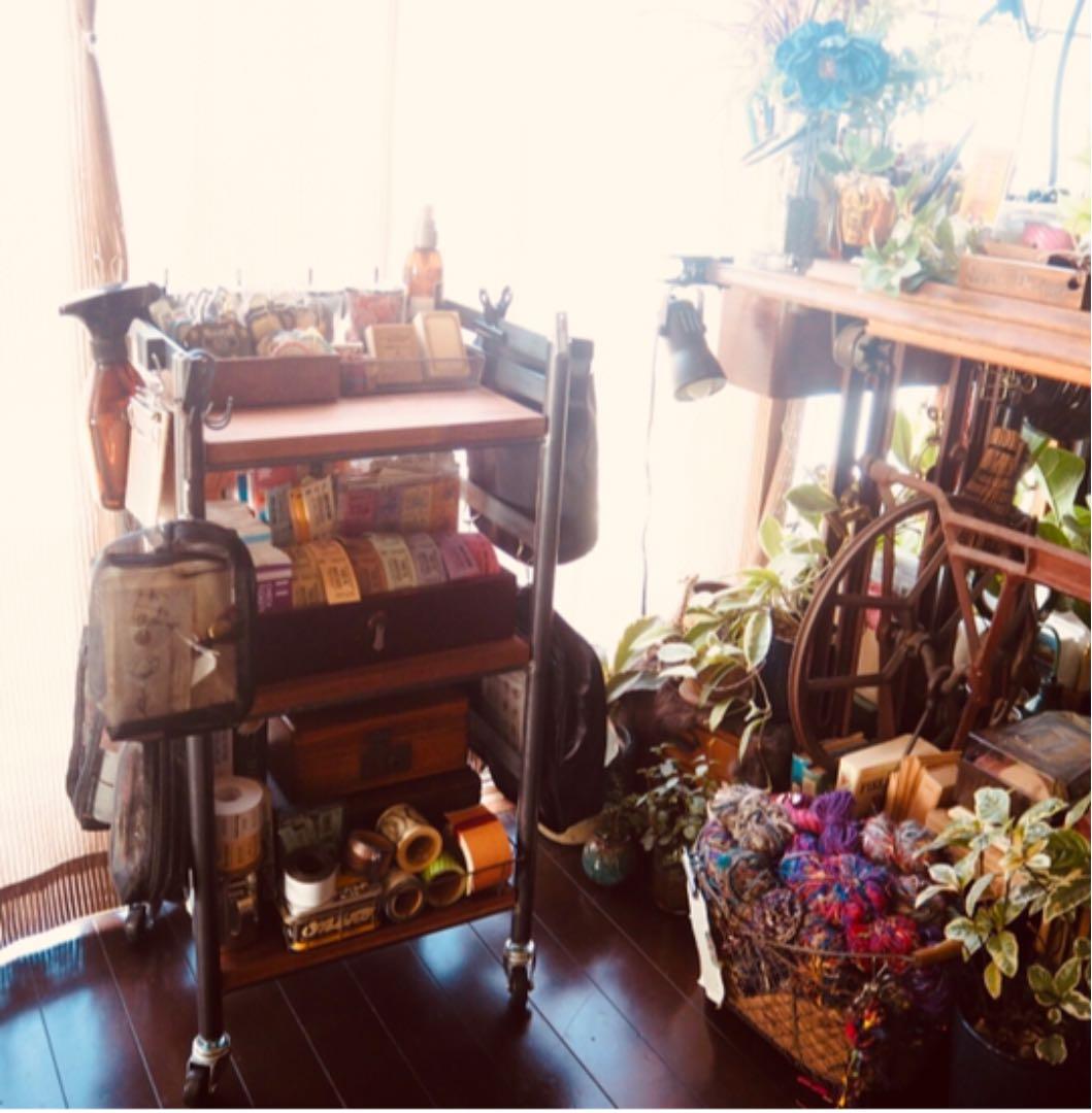 アイアン家具　キャスターラック　移動シェルフ   チェスト　男前　モダン