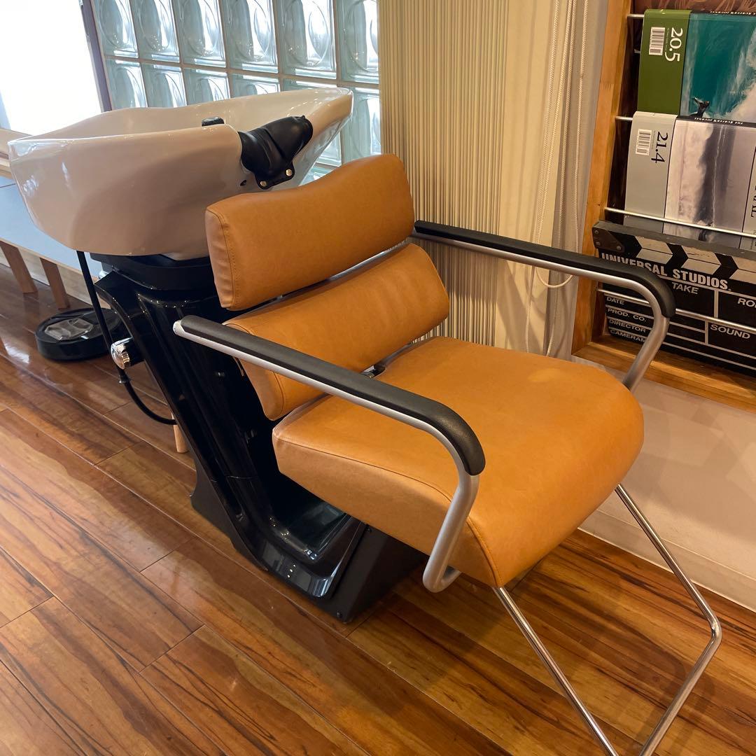 本日最終値引シャンプー台 TAKARA BELMONT希少な別注キャメル合成皮革