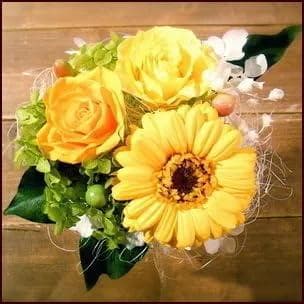 プリザーブドフラワーヒマワリ イエロー☆ 癒し効果＊フラワーアレンジメント