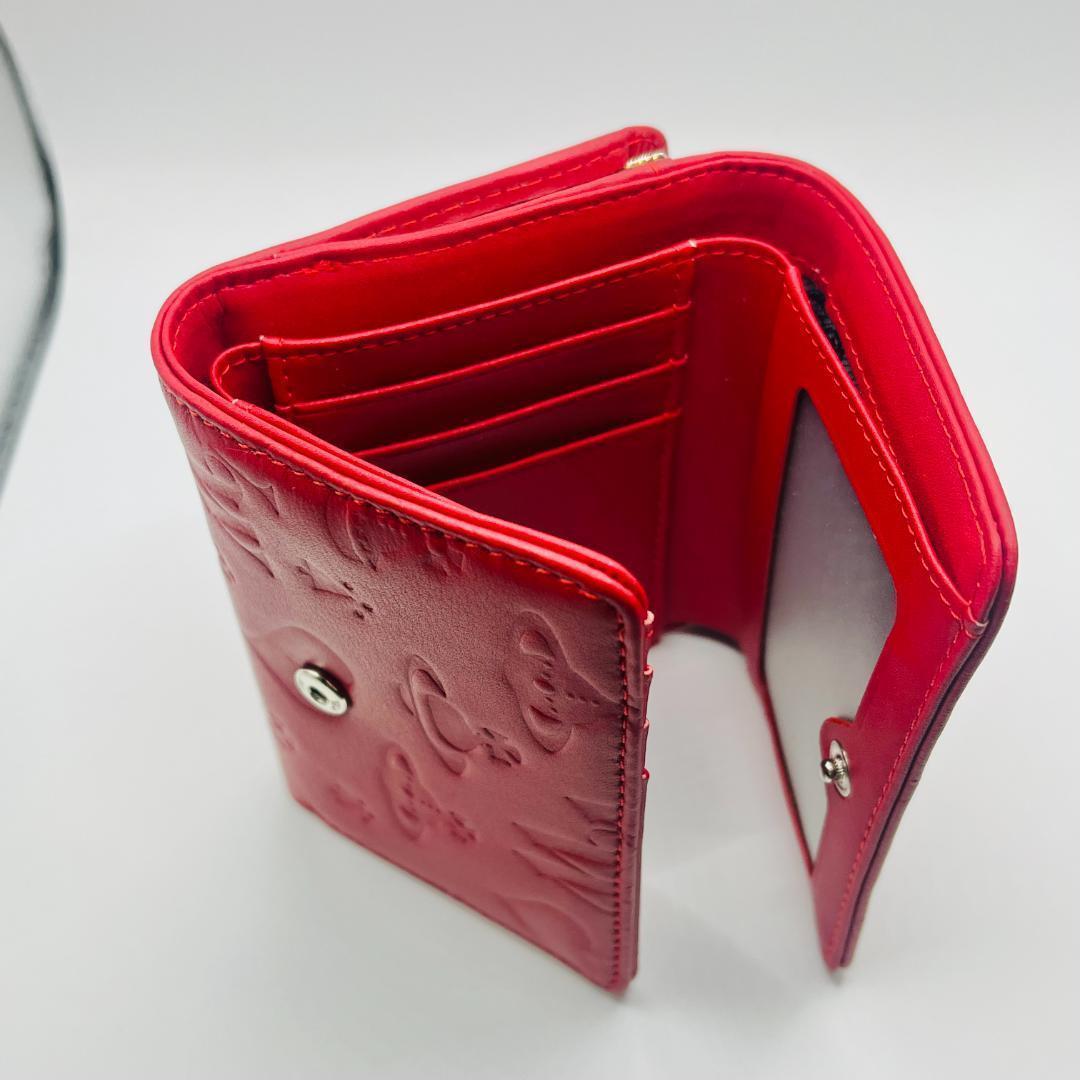 Vivienne Westwood 特価 折財布 レッド 赤 型押し がま口定番