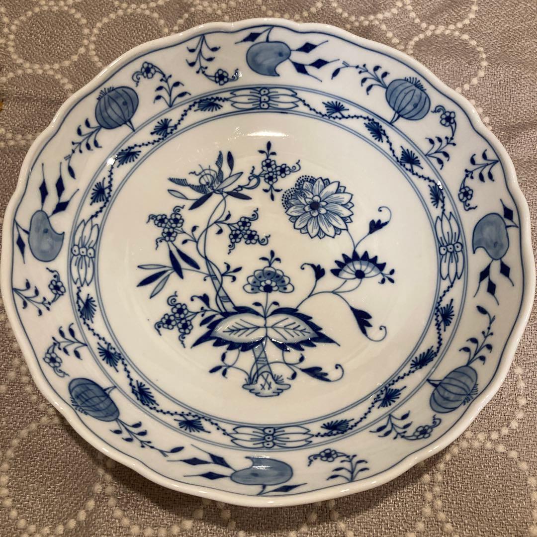 マイセン　ブルーオニオン　25センチ　MEISSEN ボウル型　希少　所持1点物