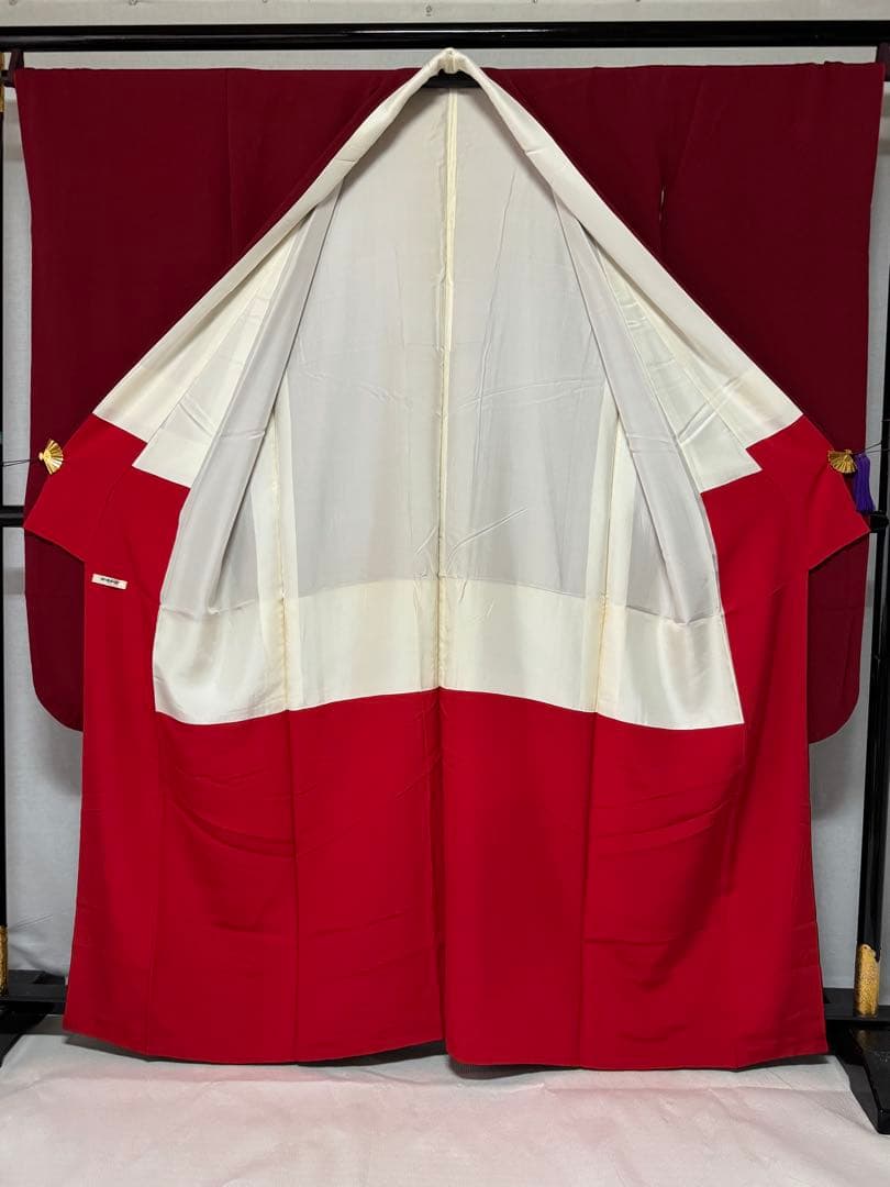 [美品] 単品　本振袖　振袖　正絹　成人式　結婚式　刺繍　蝶　向日葵　高身長