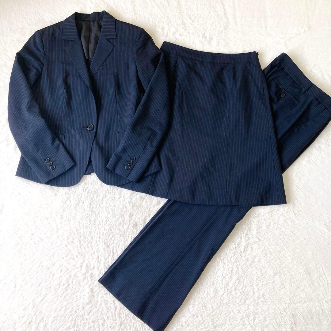 ✨美品✨スーツカンパニー★洗える COOLMAX 夏用 スーツ３点セット 紺