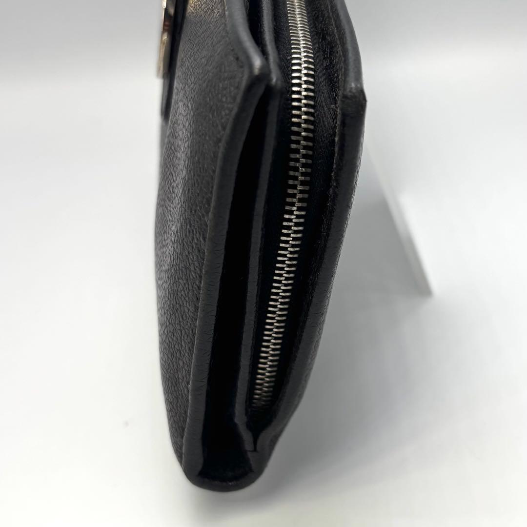 BVLGARI 長財布 ブルガリブルガリレザー ブラック×レッド 本革