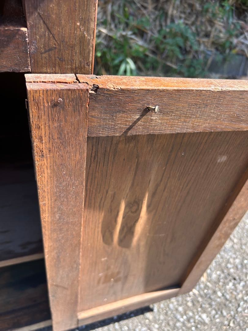 レトロ　アンティーク　木製引き出し付きテーブル