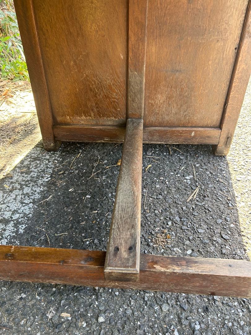 レトロ　アンティーク　木製引き出し付きテーブル