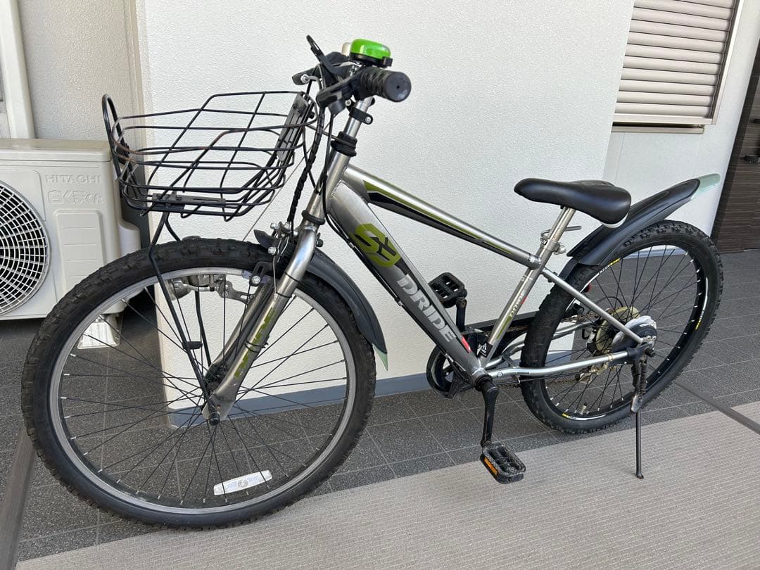 値下げします美品24インチ子供自転車 アサヒドライド シルバー マウンテンバイク