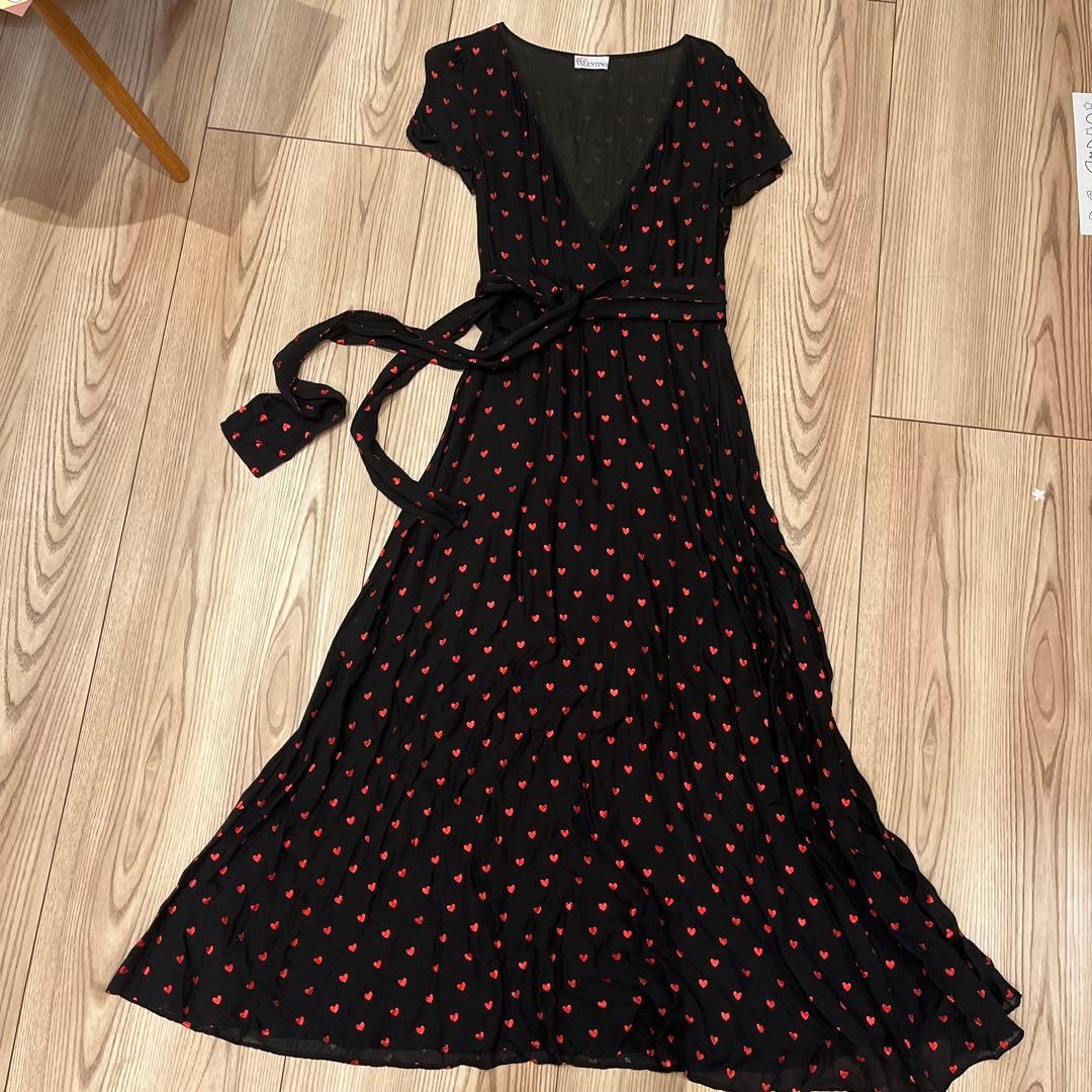 RED VALENTINO ハート柄ラップドレス