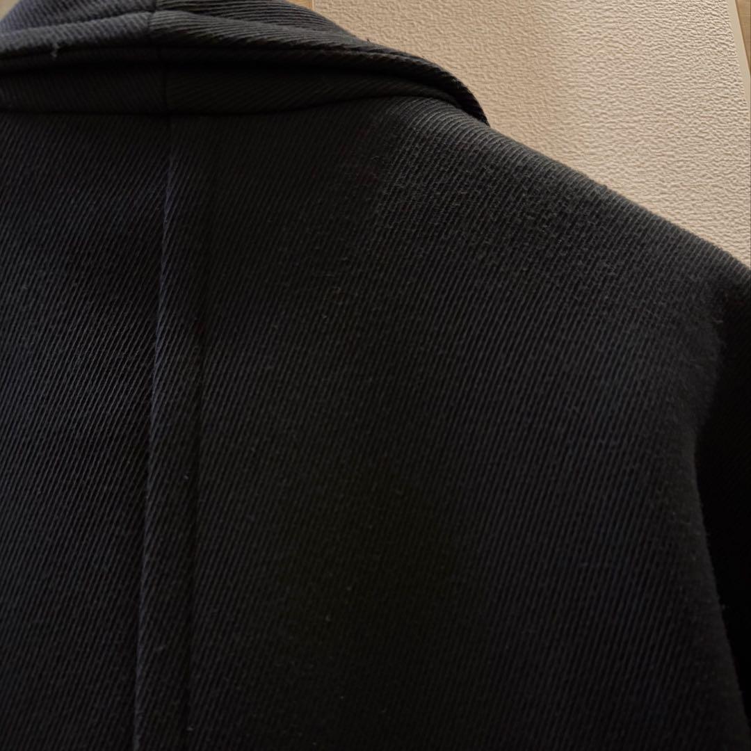 UN3D アンスリード ミドルコートロングコートドルマンコート 黒