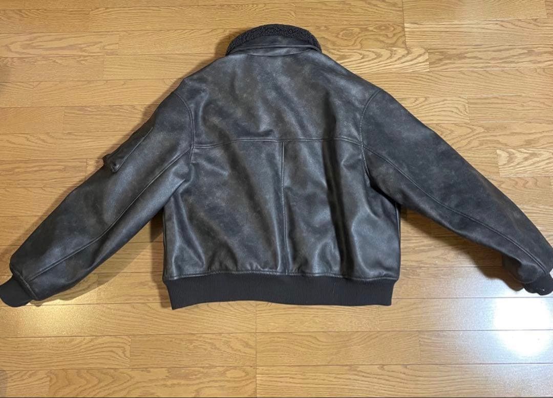 【最安値】ZARA フェイクレザー 取り外し可能な襟付きジャケット 完売品