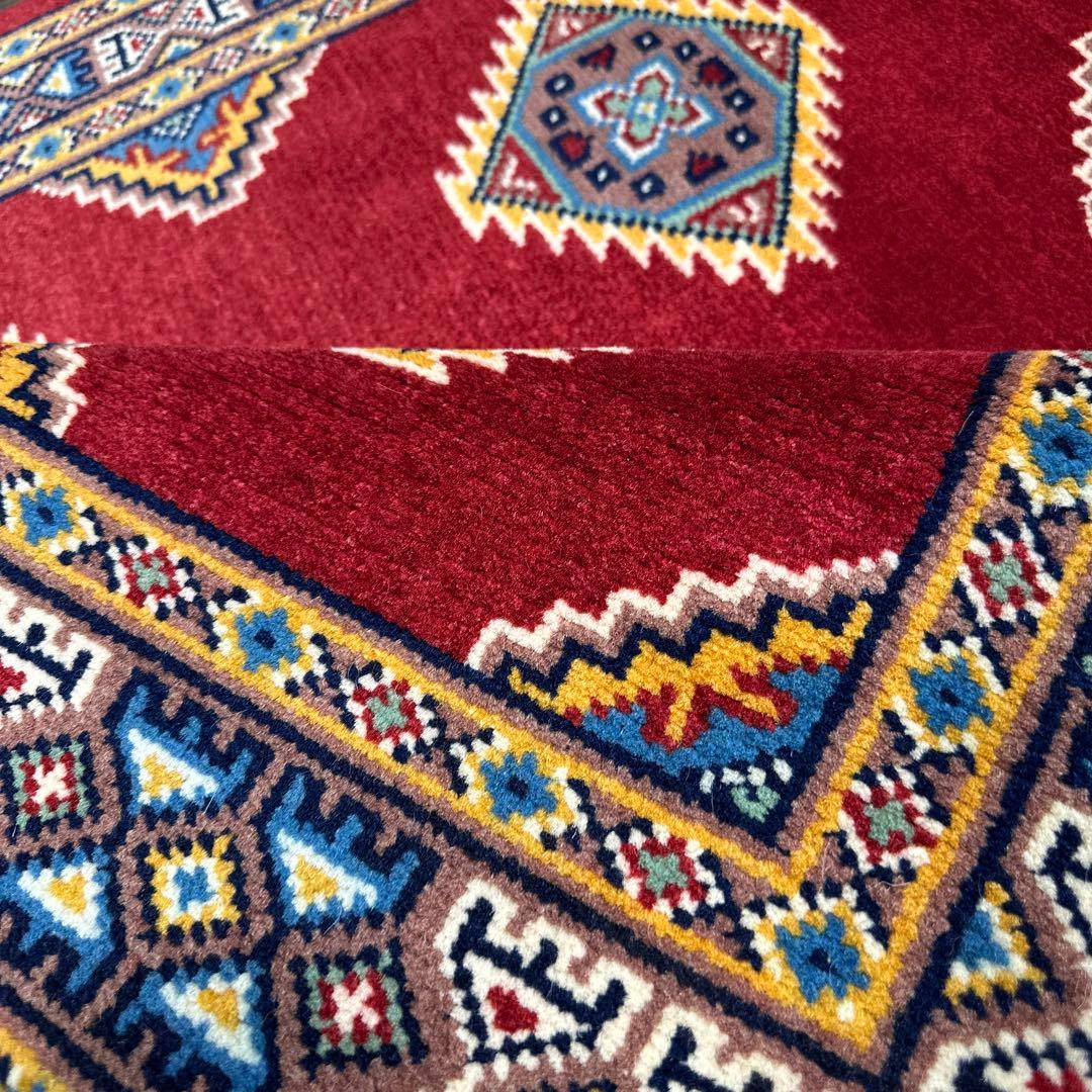 166x96幾何学模様のウールラグ 手織り絨毯パキスタン絨毯