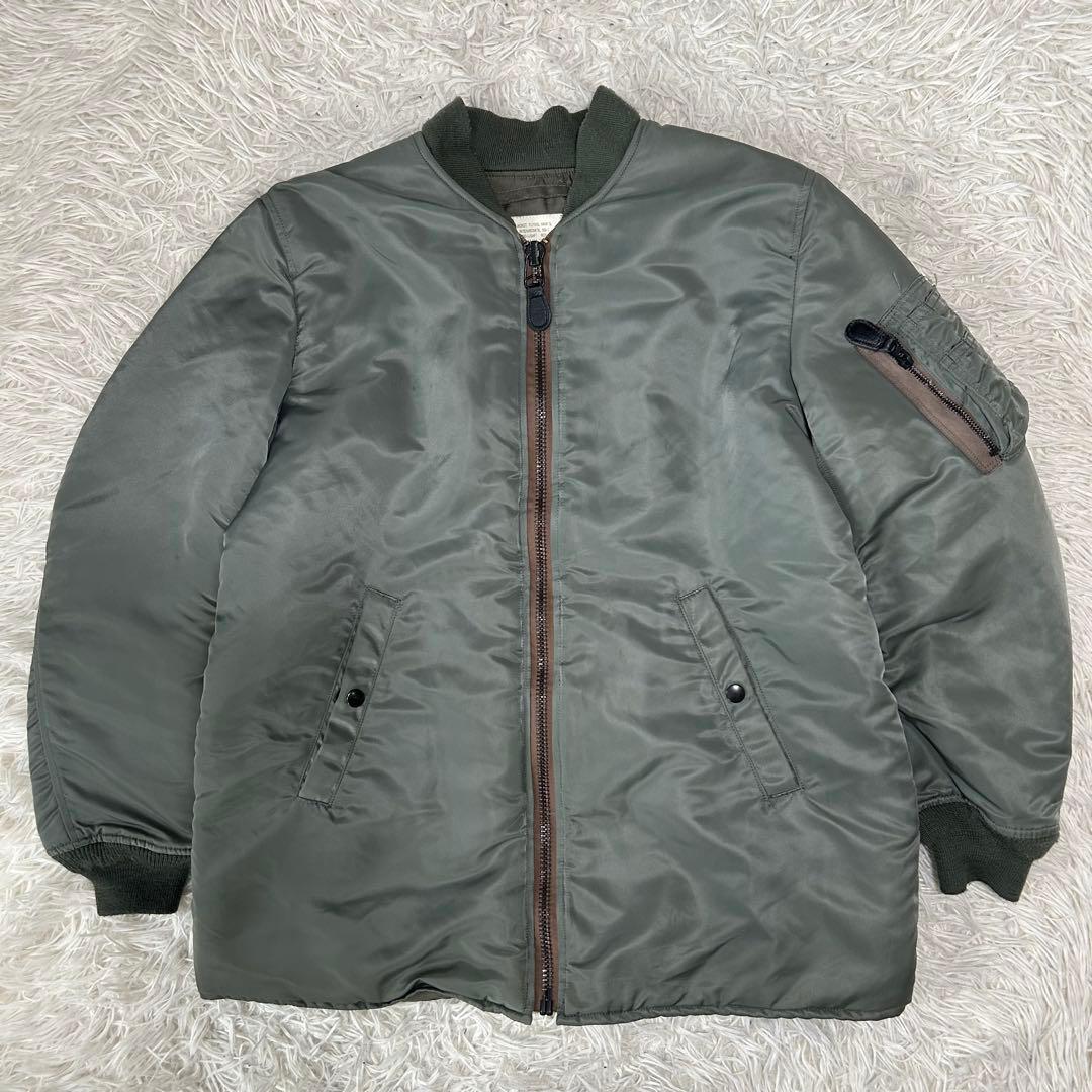 美品 HOUSTON ヒューストン ロング丈 MA-1 フライトジャケット S