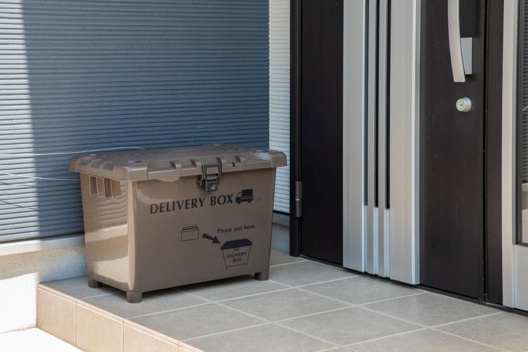 ２個セット 日本製 宅配ボックス&収納ボックス　玄関収納 ブラウン