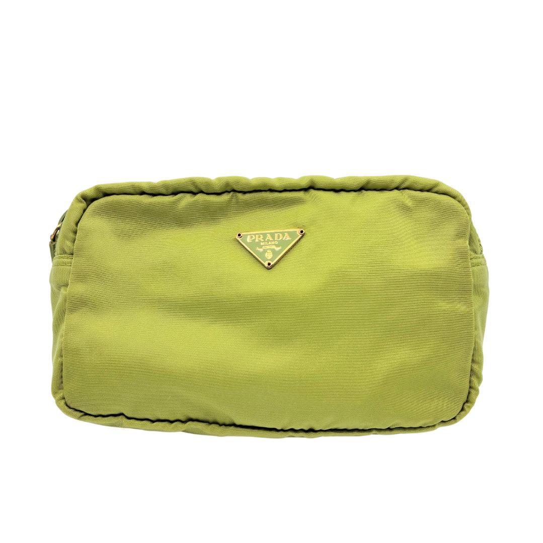 PRADA プラダ ポーチ ライムグリーン A1352A5