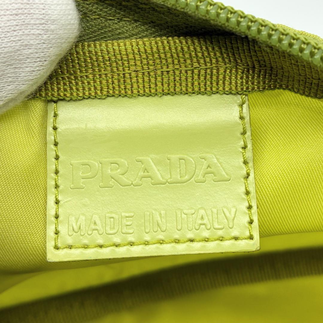 PRADA プラダ ポーチ ライムグリーン A1352A5